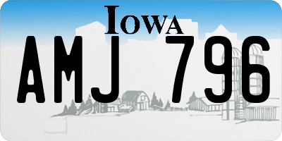 IA license plate AMJ796