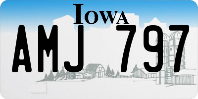 IA license plate AMJ797