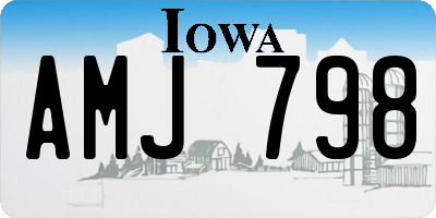 IA license plate AMJ798