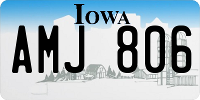IA license plate AMJ806
