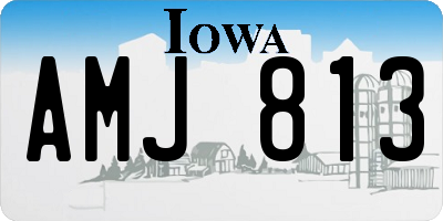 IA license plate AMJ813