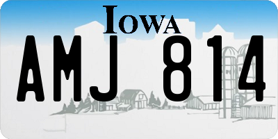 IA license plate AMJ814