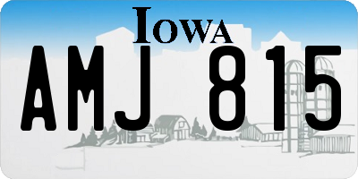 IA license plate AMJ815