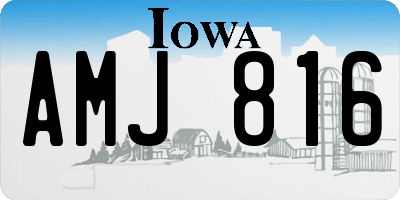 IA license plate AMJ816
