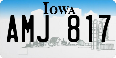 IA license plate AMJ817