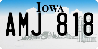 IA license plate AMJ818