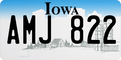 IA license plate AMJ822