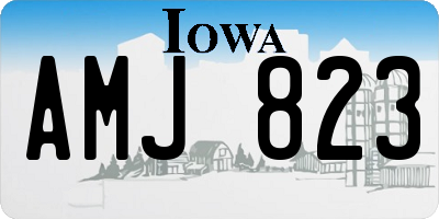 IA license plate AMJ823