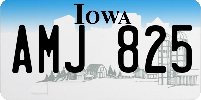 IA license plate AMJ825