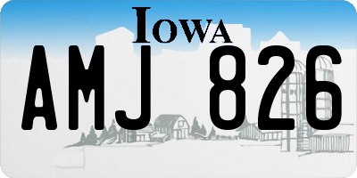 IA license plate AMJ826