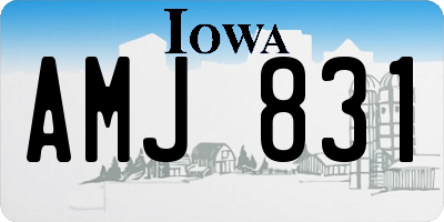 IA license plate AMJ831