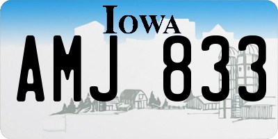 IA license plate AMJ833