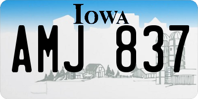 IA license plate AMJ837