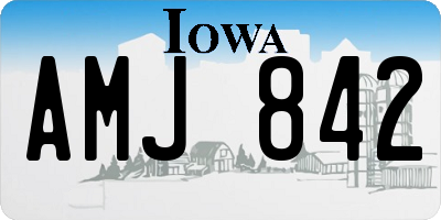 IA license plate AMJ842