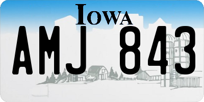 IA license plate AMJ843