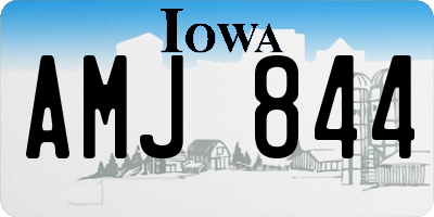 IA license plate AMJ844
