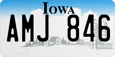 IA license plate AMJ846