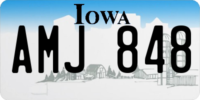 IA license plate AMJ848