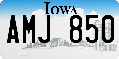 IA license plate AMJ850
