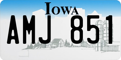 IA license plate AMJ851