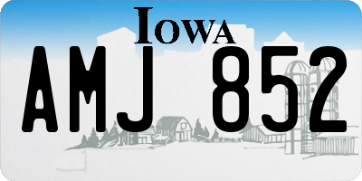 IA license plate AMJ852