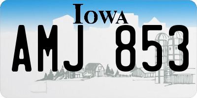 IA license plate AMJ853