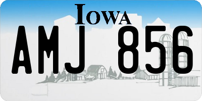 IA license plate AMJ856