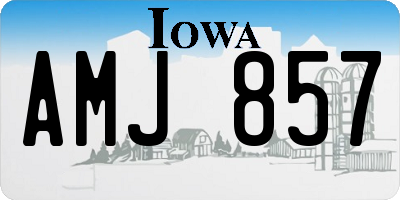 IA license plate AMJ857