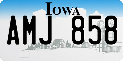 IA license plate AMJ858