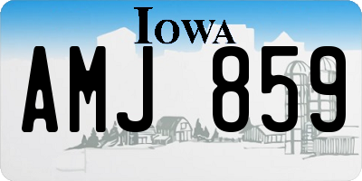 IA license plate AMJ859