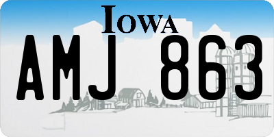 IA license plate AMJ863