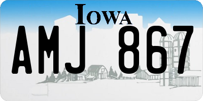 IA license plate AMJ867