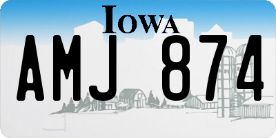 IA license plate AMJ874