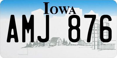 IA license plate AMJ876