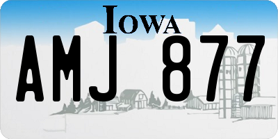IA license plate AMJ877