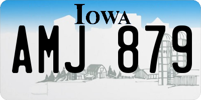 IA license plate AMJ879