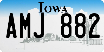IA license plate AMJ882