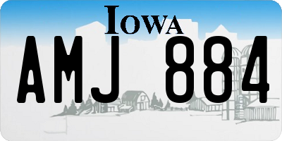 IA license plate AMJ884