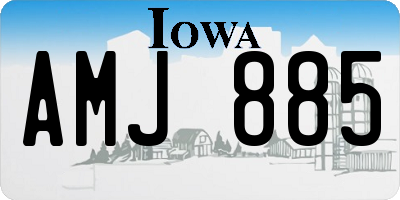 IA license plate AMJ885