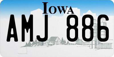 IA license plate AMJ886