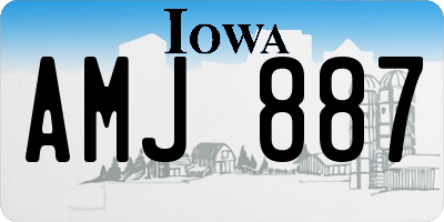 IA license plate AMJ887