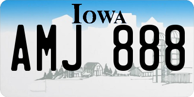 IA license plate AMJ888