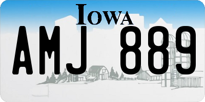 IA license plate AMJ889