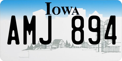 IA license plate AMJ894