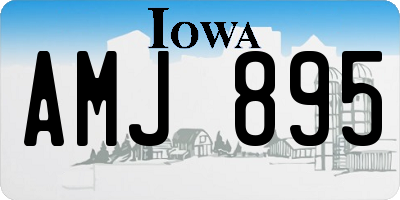 IA license plate AMJ895