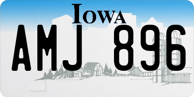 IA license plate AMJ896