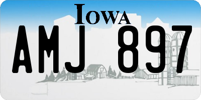 IA license plate AMJ897