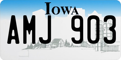 IA license plate AMJ903
