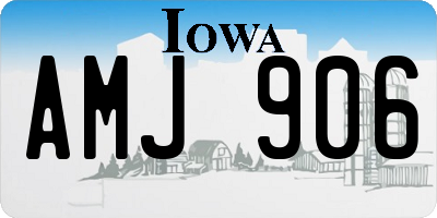 IA license plate AMJ906