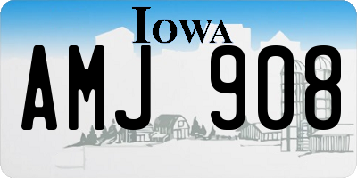 IA license plate AMJ908